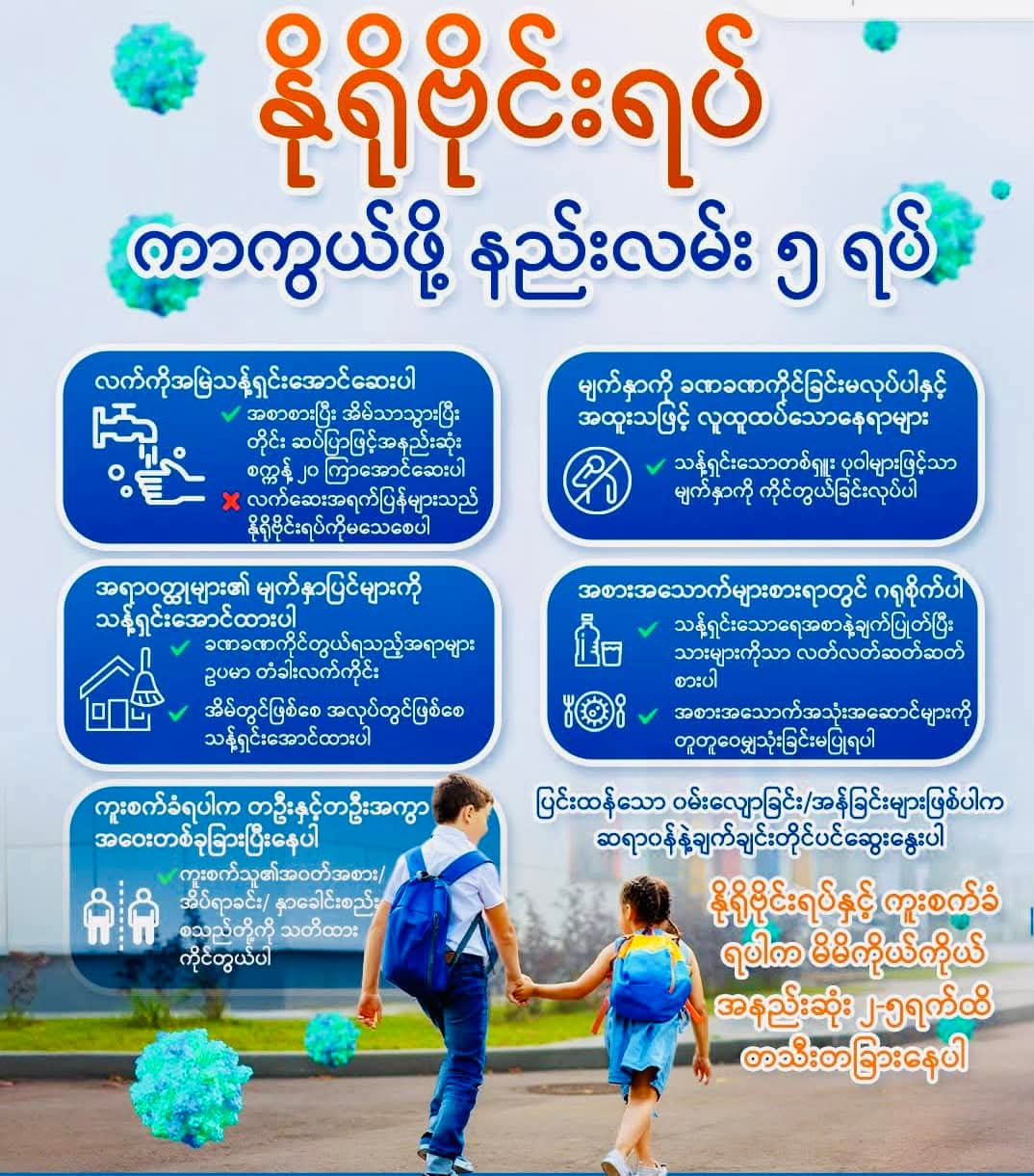 နိုရာဗိုင်းရပ် အန္တရာယ်နှင့် ကာကွယ်နည်း ၅ ရပ်