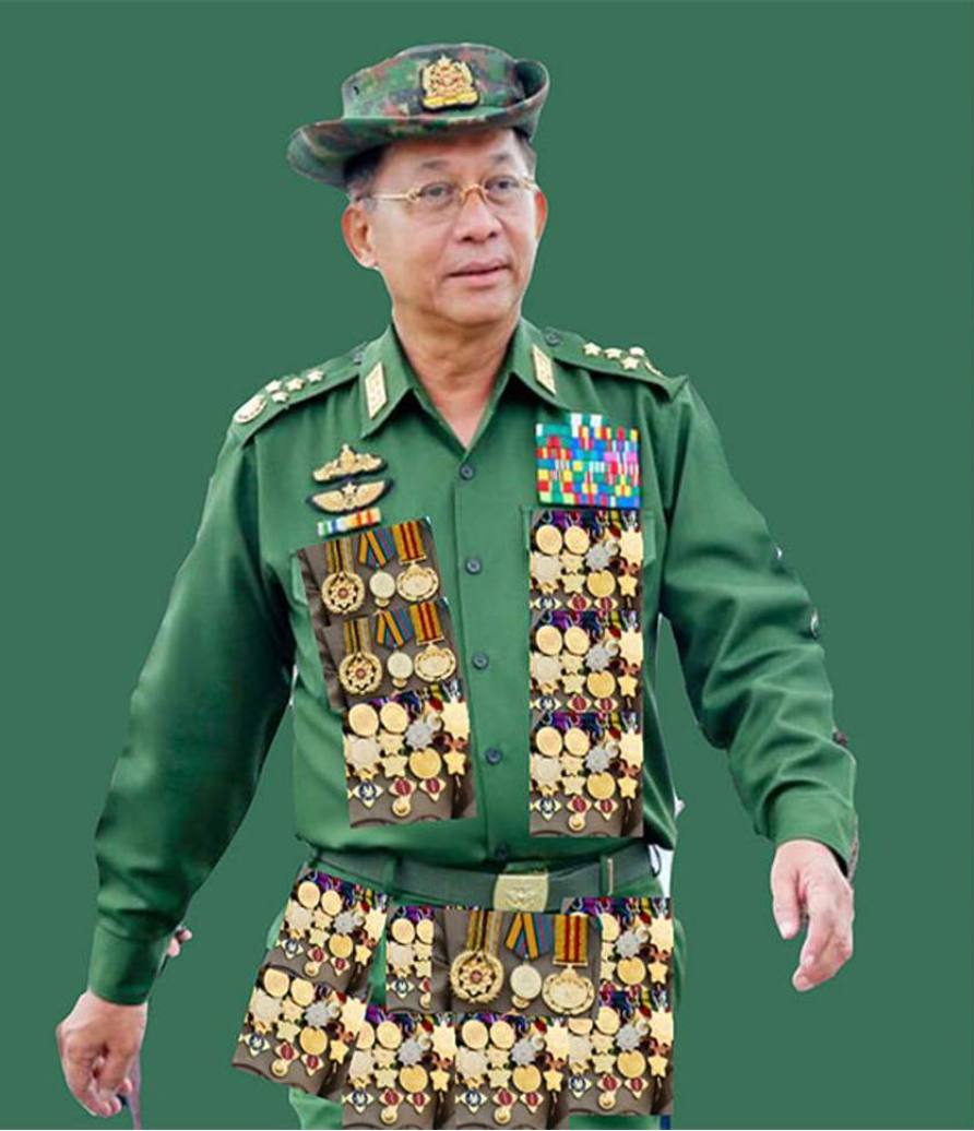 သမ္မတဖြစ်ရေး စစ်ခေါင်းဆောင် မင်းအောင်လှိုင် မဲ စ ဆွယ်