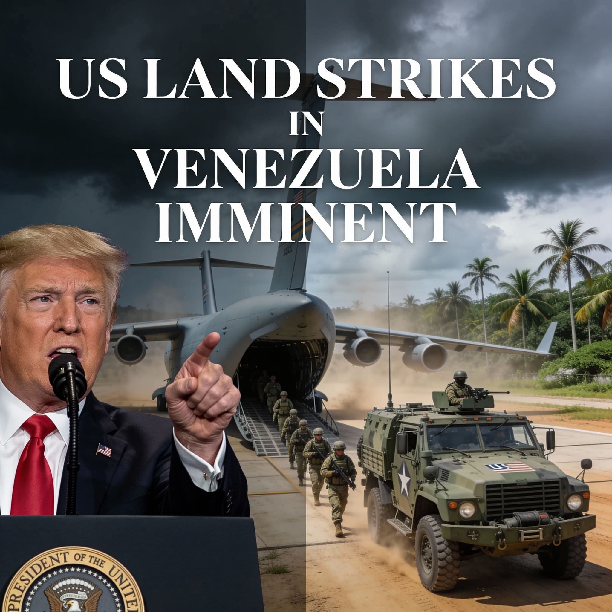 ဗင်နီဇွဲလားမြေပေါ် စစ်ဆင်ရေး စပြီဟု သမ္မတထရမ့် ကြေညာ