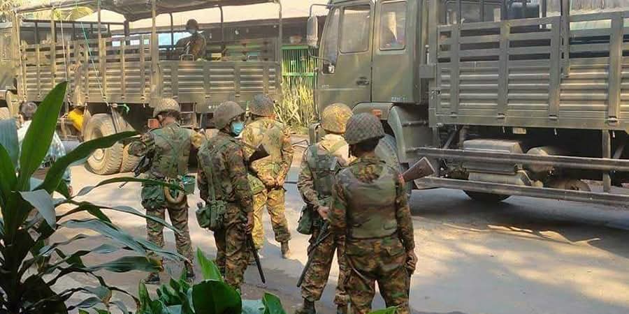 ညောင်ကျိုးကိုထိုးစစ်ဆင်သည့်စစ်ကြောင်း ကြားဖြတ်တိုက်ခိုက်ခံရ