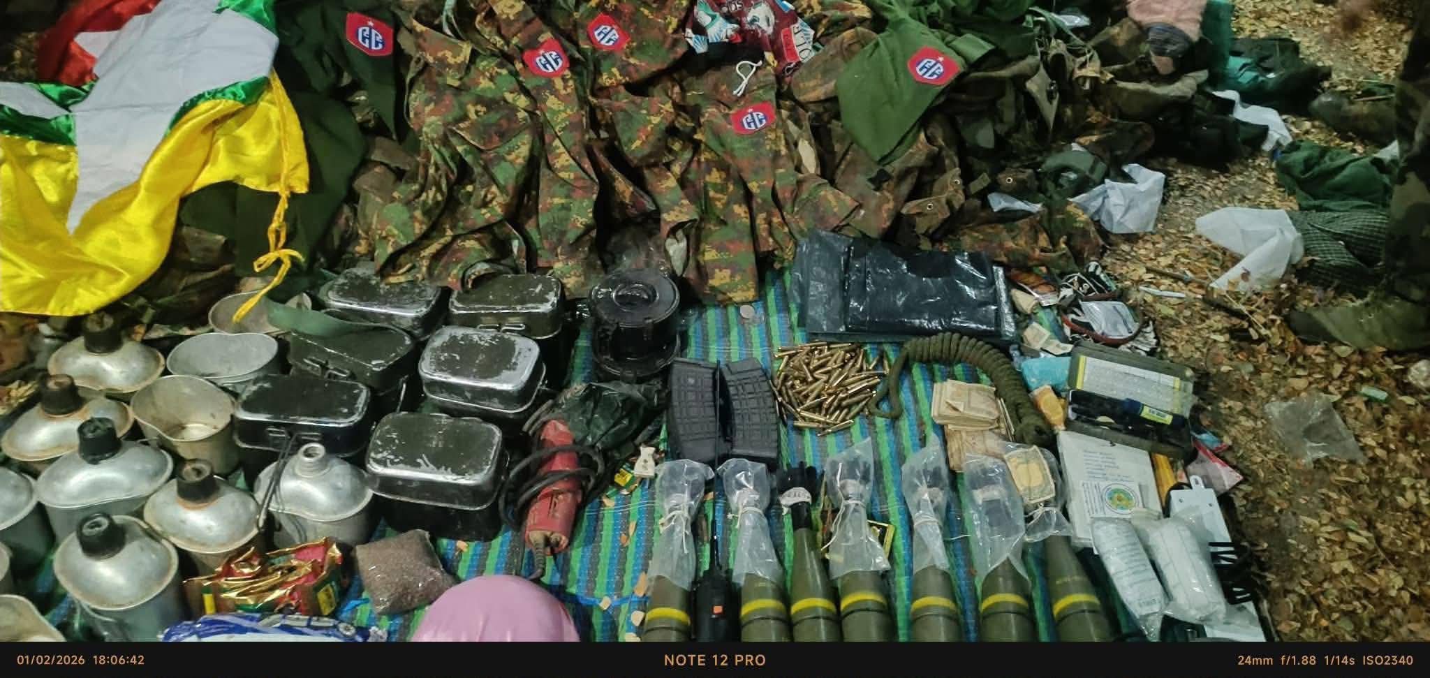 နွားထိုးကြီးနယ်တိုက်ပွဲ စစ်ကောင်စီ တပ်ဖွဲ့ဝင်တွေ ထိခိုက်သေဆုံးမှုများပြားပြီး လက်နက်ခဲယမ်းတွေ သိမ်းရ