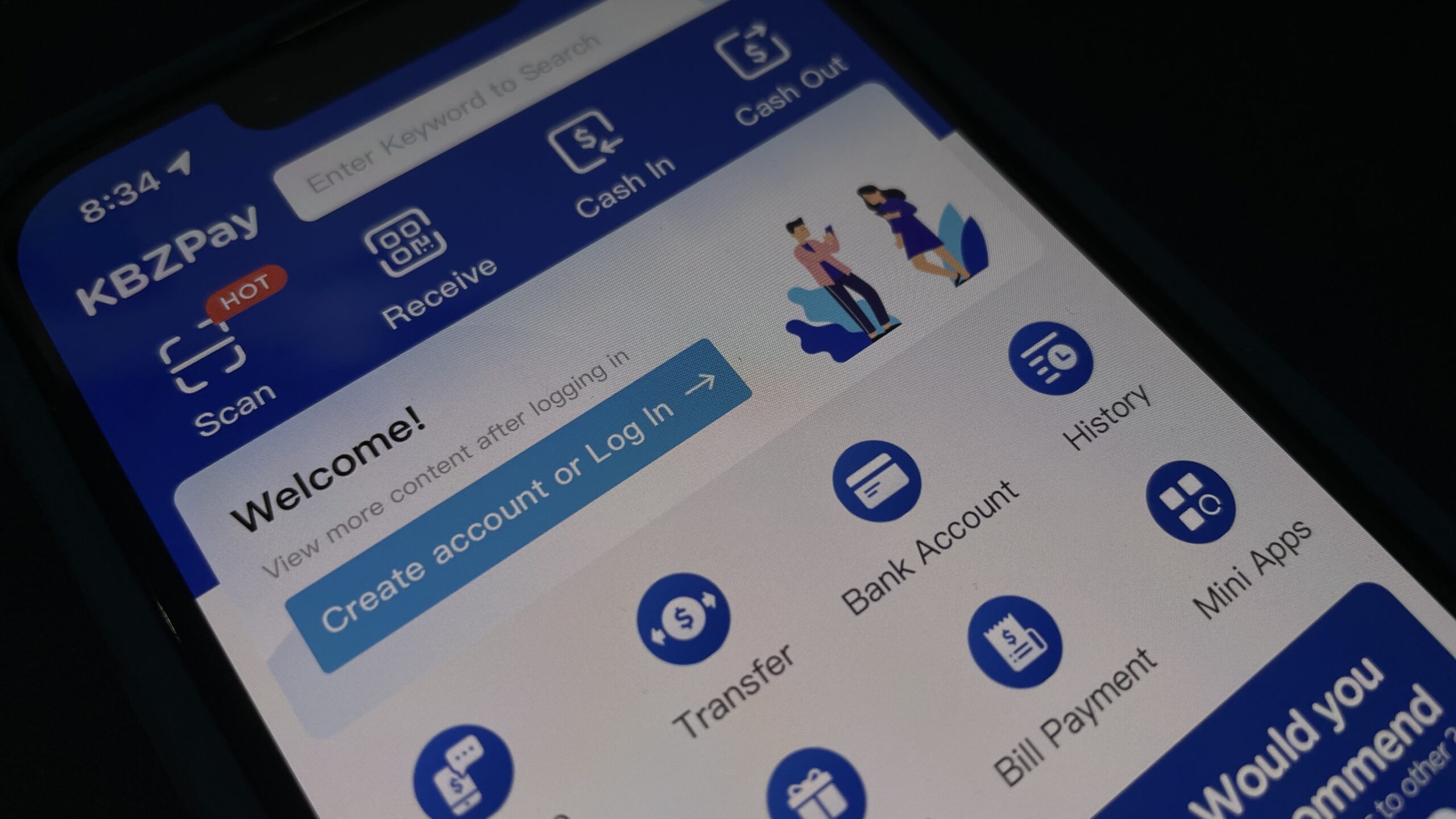 Kpay အကောင့်တွေ လိုက်လံဝယ်ယူနေ