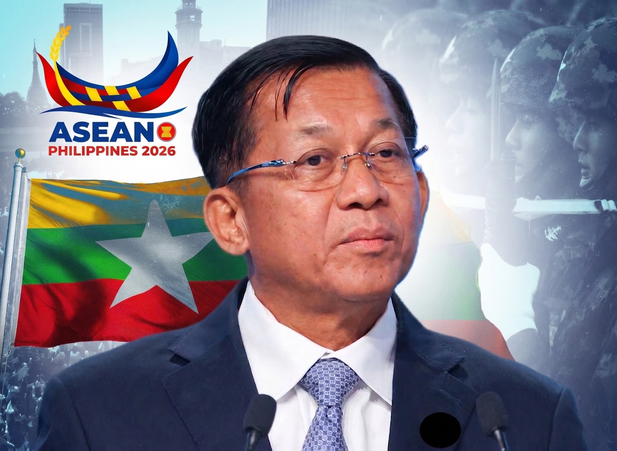 အာဆီယံထိပ်သီးခေါင်းဆောင်များ အစည်းအဝေးသို့ မင်းအောင်လှိုင်ကို တက်ခွင့်မပြု