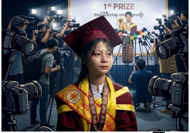 ဆုကြေးငွေတွေကို ကိုယ်ကျိုးမသုံးဘဲ… ကျောင်းမတက်နိုင်တဲ့ ကလေးတွေအတွက် လှူဒါန်းလိုက်တဲ့ သမီးလေး မြဖူးငုံ